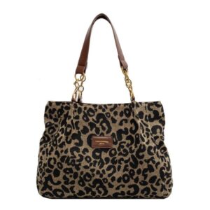 Leopard Print Canvas Tote Bag – Urban Style