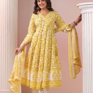 Cotton Grown Three Piece – Lace Design
