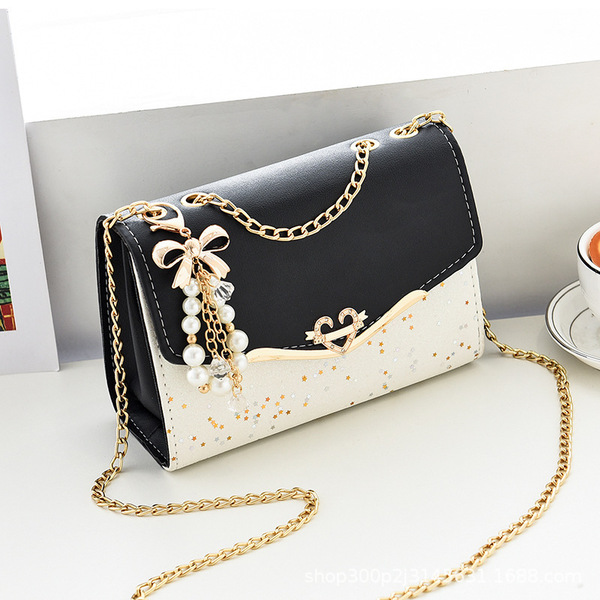 Trendy PU Leather Sequin Crossbody Bag - Image 5