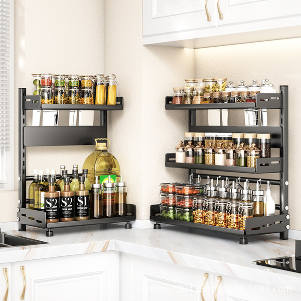 Multifunctional Kitchen Condiment Storage Rack - Image 3
