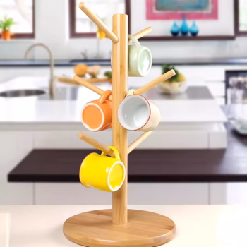 Natural Bamboo Cup Organizer