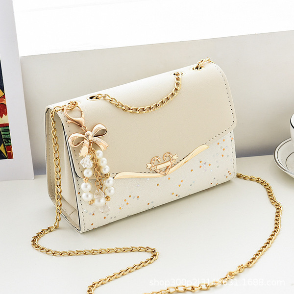 Trendy PU Leather Sequin Crossbody Bag - Image 2