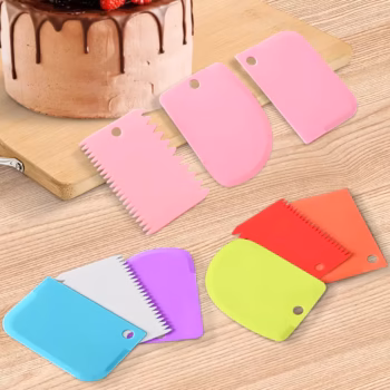 3PCS Plastic Dough Scraper Set
