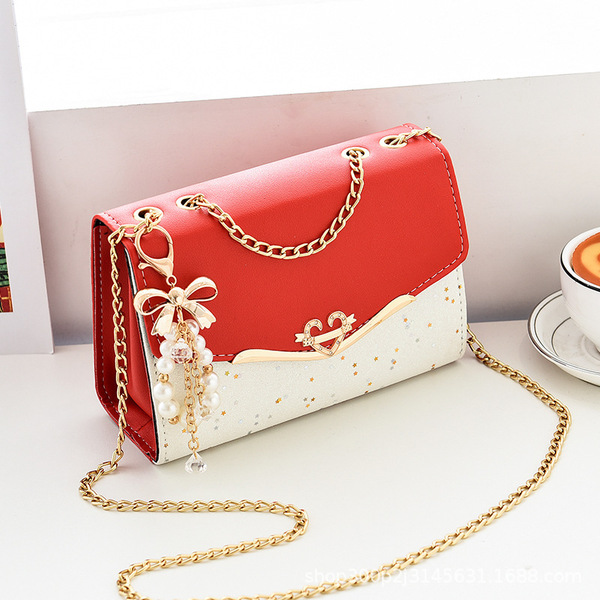 Trendy PU Leather Sequin Crossbody Bag - Image 3