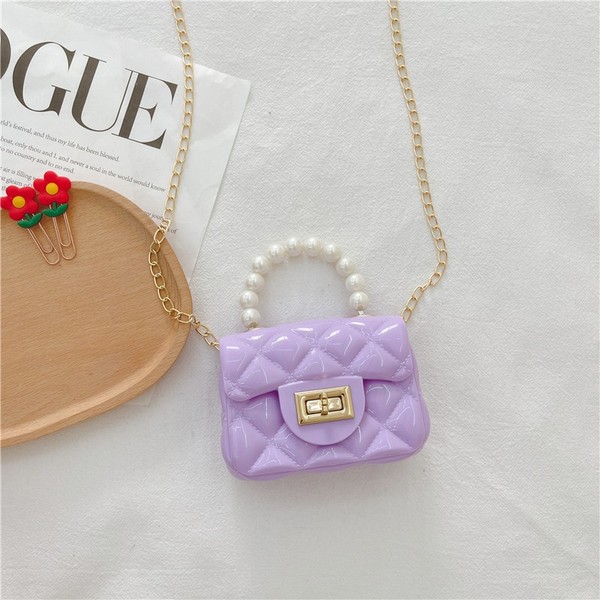 Mini Jelly Pearl Chain Handbag - Image 6