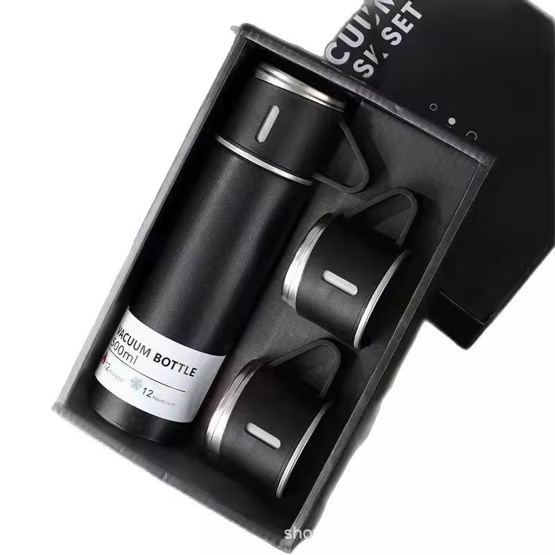 500ml Stainless Steel Thermos Flask with 2 Cup