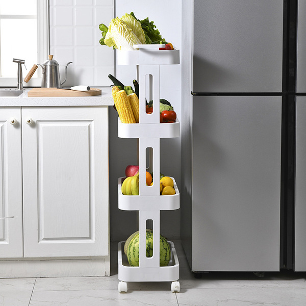 4 Layer Movable Storage Rack with Wheels - Image 2