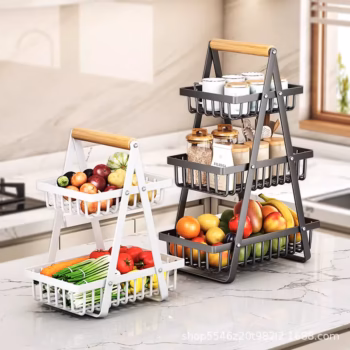 Removable 3 Layer Wooden Fruit Basket