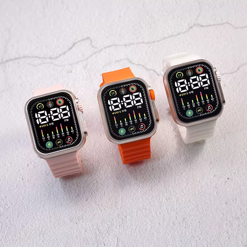 Digital Silicone Belt Watch for Men