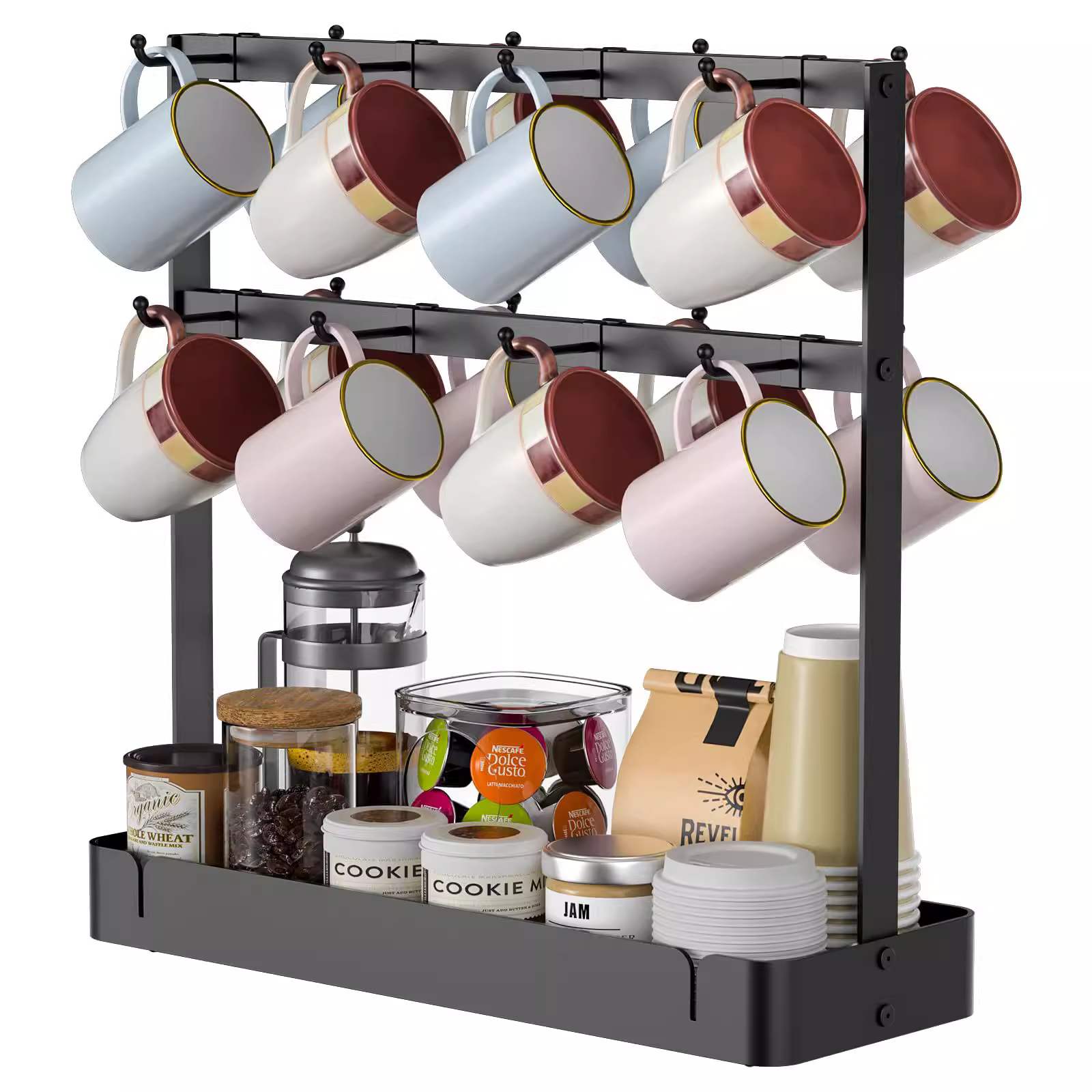 Stainless Steel Mug Holder – 25 Cup Drying Rack