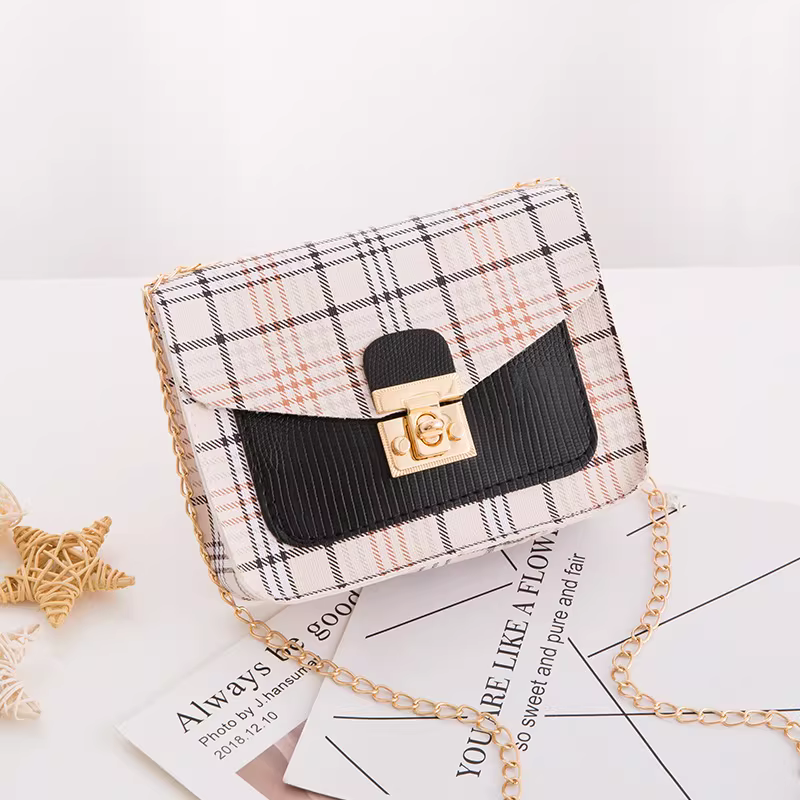 Plaid Small Square Crossbody Bag
