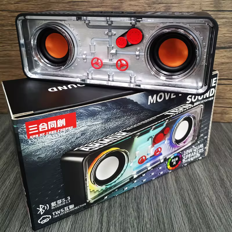 V1/V8 Transparent Mecha Bluetooth Speaker - Image 6