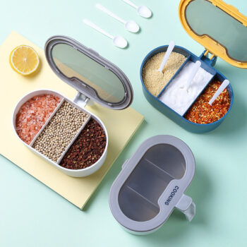3 Grid Seasoning Storage Box