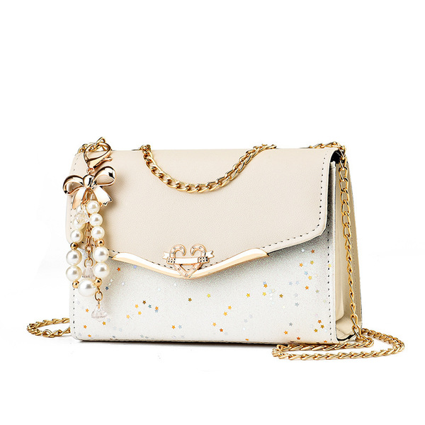 Trendy PU Leather Sequin Crossbody Bag - Image 4