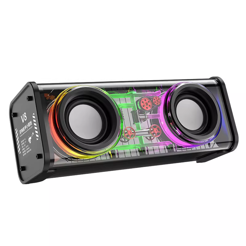 V1/V8 Transparent Mecha Bluetooth Speaker - Image 7