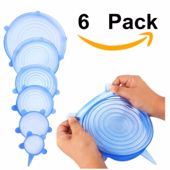 6pcs Reusable Silicone Fresh Keeping Cover Set