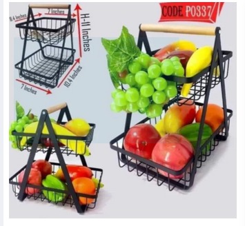 Removable 3 Layer Wooden Fruit Basket - Image 5