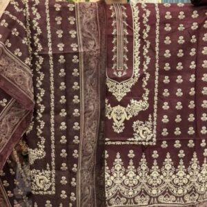 Pure Lawn Cotton Three Piece