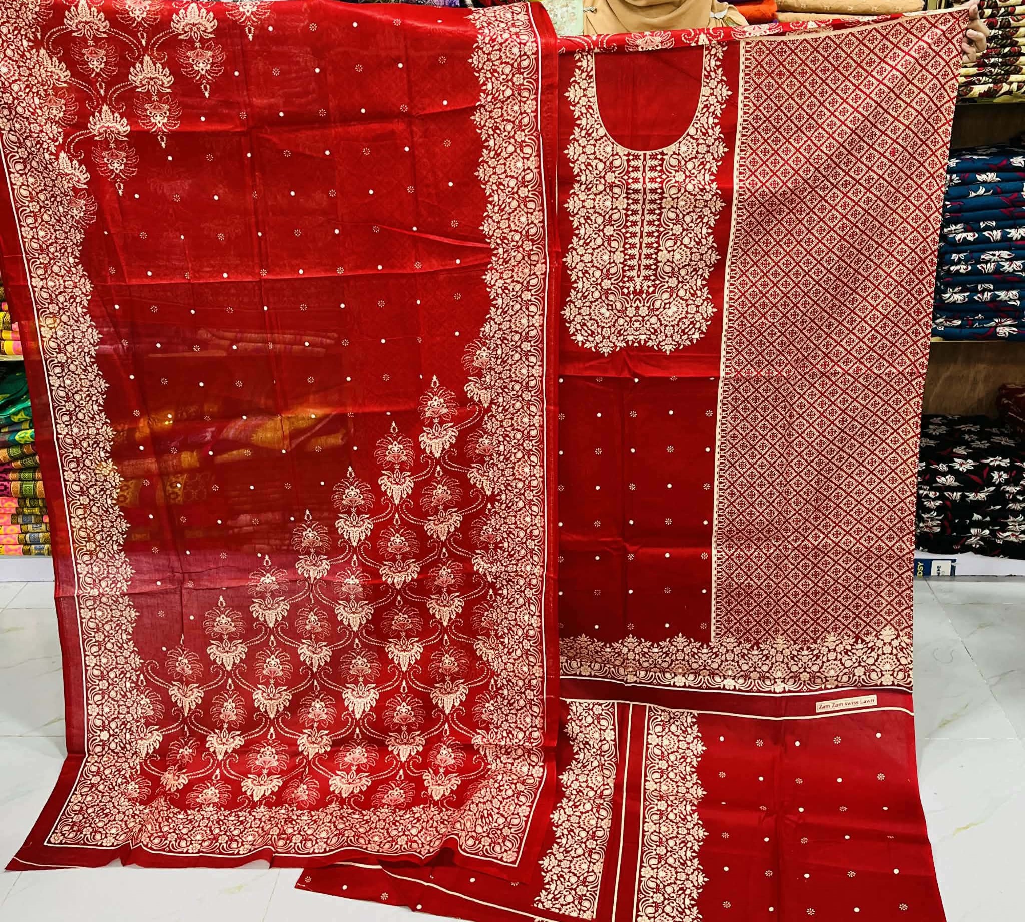 Kashmiri Cotton Three Piece