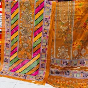 Kashmiri Cotton Three Piece