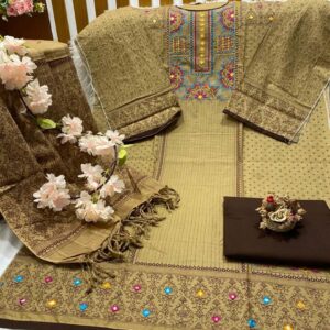 Premium Embroidered Three Piece