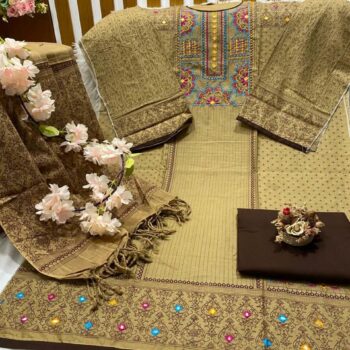 Premium Embroidered Three Piece